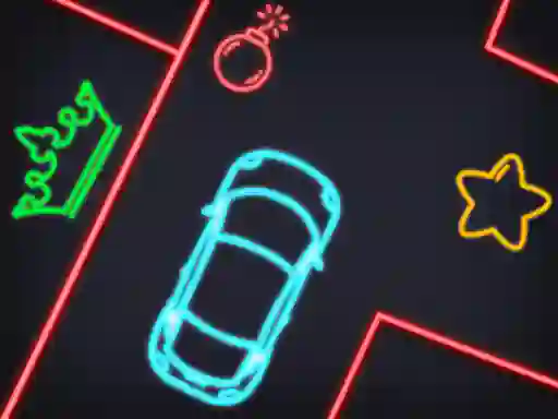 Peli Neon Car Puzzle verkossa