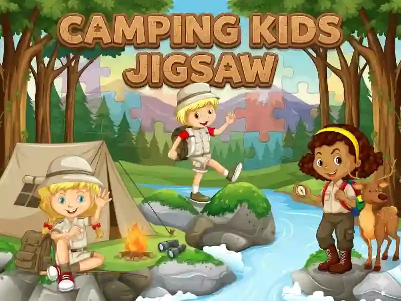 Peli Camping kids jigsaw verkossa