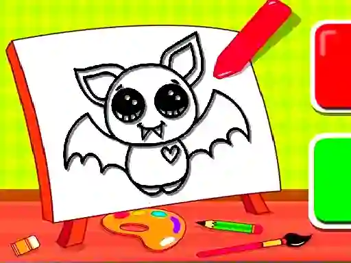 Peli Easy Kids Coloring Bat verkossa