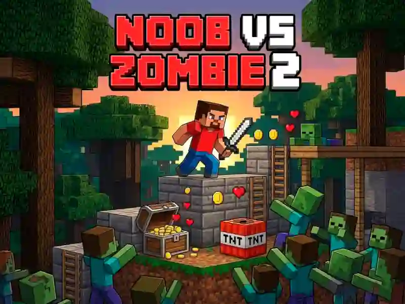 Peli Noob vs Zombie 2 verkossa