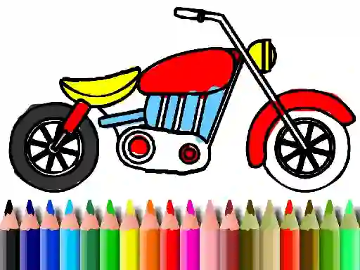 Peli Back To School: Motorbike Coloring verkossa