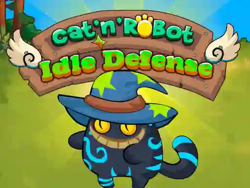 Peli Cat'n' Robot Idle Defense verkossa