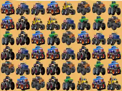 Peli Monsters Trucks Match 3 verkossa
