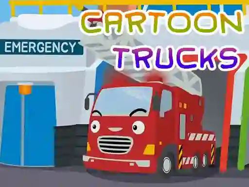 Peli Cartoon Trucks Jigsaw verkossa