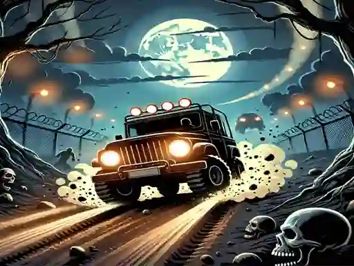 Peli Racing Car Destroying Zombie verkossa