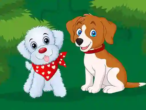 Peli Cute Puppies Jigsaw verkossa