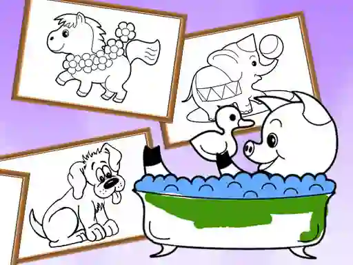 Peli Cartoon Coloring for Kids Animals verkossa