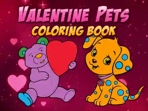 Peli Valentine Pets Coloring Book verkossa