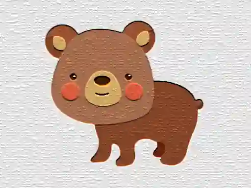 Peli Cartoon Bear Puzzle verkossa