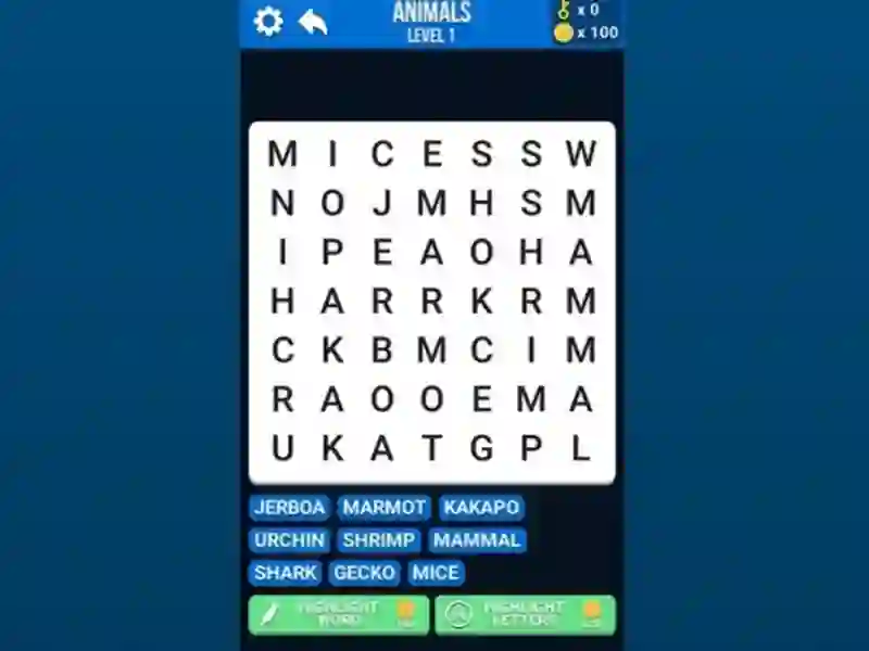 Peli Word Search verkossa