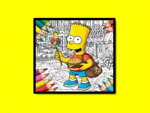 Peli Back To School Simpsons Coloring Book verkossa