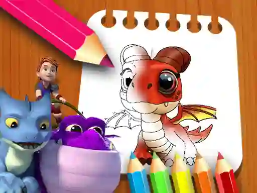 Peli Dragon Rescue Riders Coloring Book verkossa