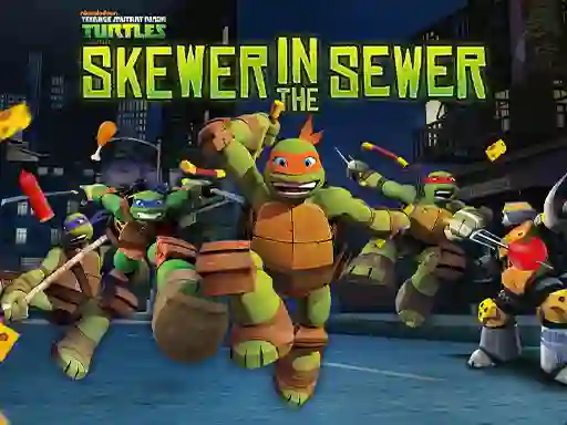 Peli Teenage Mutant Ninja Turtles: Skewer in the Sewer verkossa