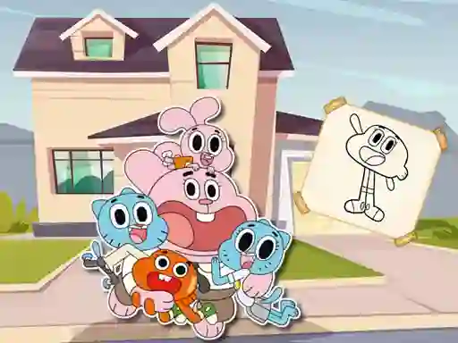 Peli World Of Gumball Coloring Game verkossa