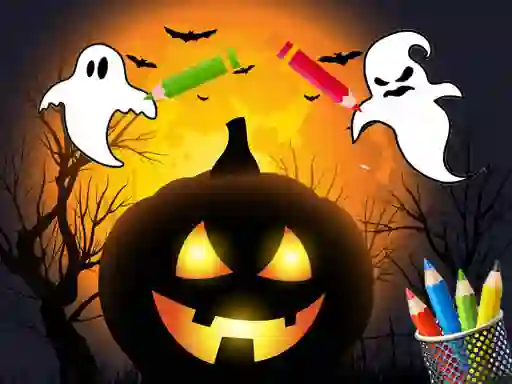 Peli Scary Party Coloring verkossa