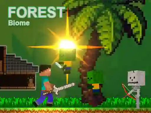 Peli Noob vs Zombies - Forest biome verkossa