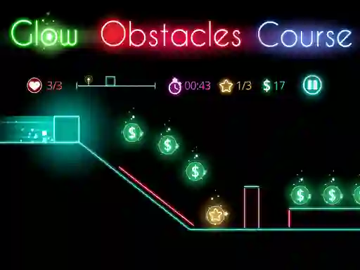 Peli Glow obstacle course verkossa
