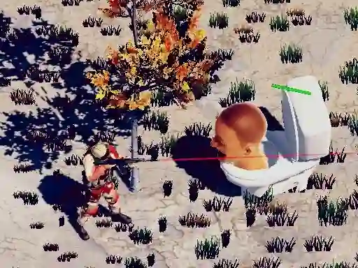 Peli TopDown Skibidi Toilet Shooting verkossa