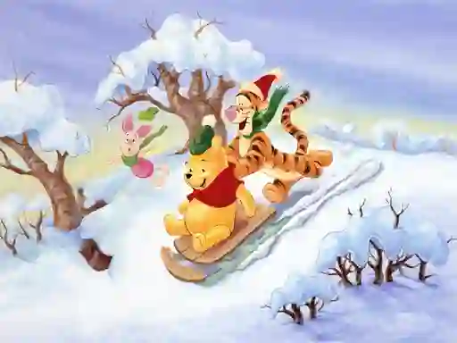 Peli Winnie the Pooh Christmas Jigsaw Puzzle 2 verkossa