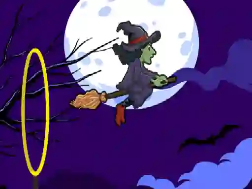 Peli Flying witch halloween verkossa