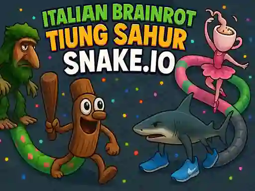 Peli Italian Brainrot Tung Sahur Snake.io verkossa