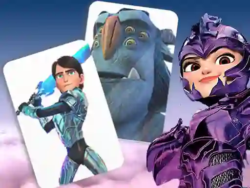 Peli Trollhunters Rise of The Titans Memory Card Match verkossa