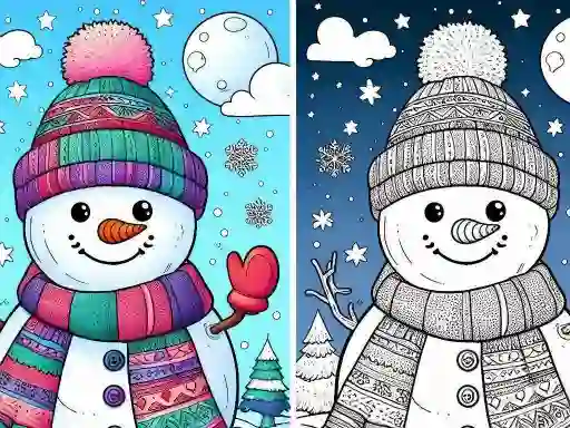 Peli Coloring book Winter verkossa
