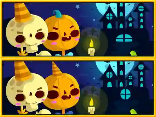 Peli Find Differences Halloween verkossa