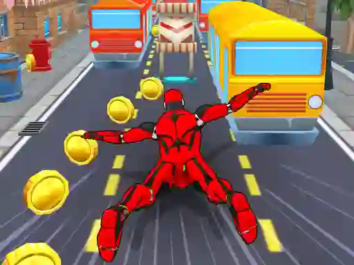 Peli Subway Run Superhero Robot verkossa