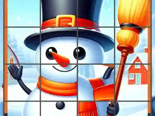 Peli Happy Snowman Puzzle verkossa
