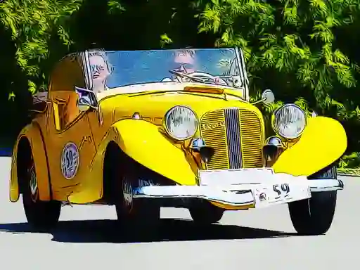 Peli Old Cars Puzzle verkossa