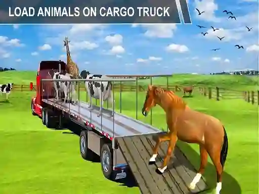Peli Animal Cargo Transporter Truck Game 3D verkossa