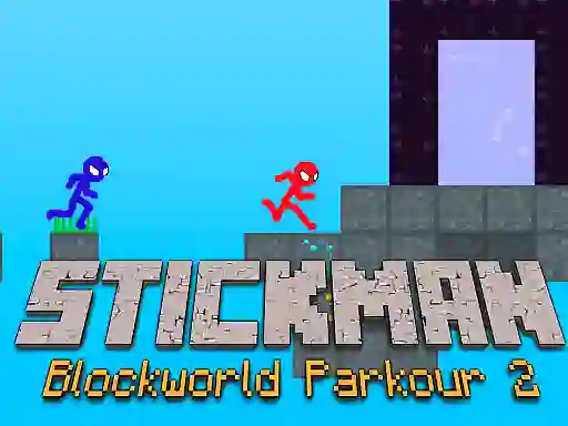 Peli Stickman Blockworld Parkour 2 verkossa