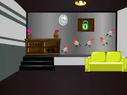 Peli Grey Checked Room Escape verkossa