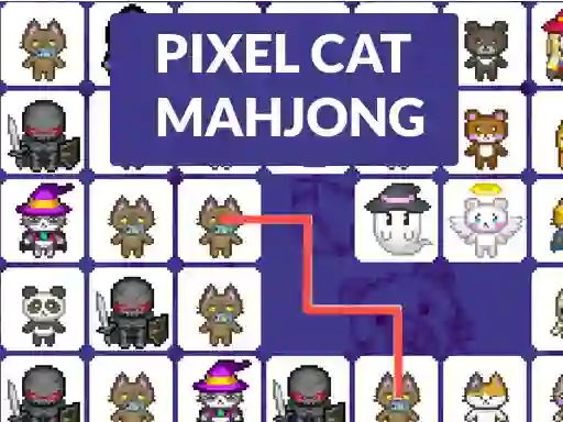 Peli Pixel cat mahjong verkossa
