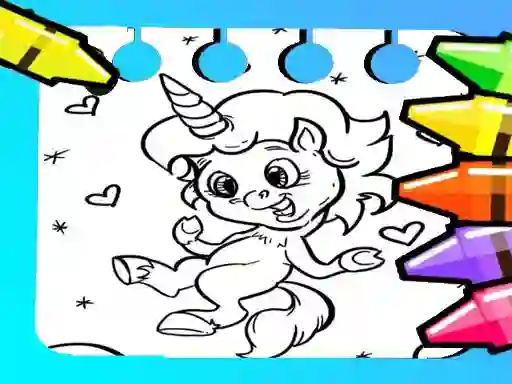 Peli Magical Unicorn Coloring Pages verkossa