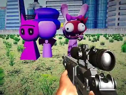 Peli Sprunki Sniper Squid Game verkossa