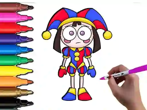 Peli Pomni Coloring Time verkossa
