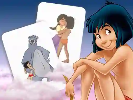 Peli Mowgli Memory card Match verkossa