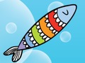 Peli Rainbow Fish väritys  verkossa
