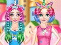 Peli Prinsessat Rainbow Yksisarvinen Kampaamo  verkossa