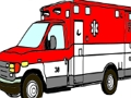 Peli Ambulanssikuorma-autojen värityskuvat  verkossa