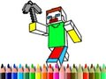 Peli Takaisin kouluun: Minecraft väritys  verkossa