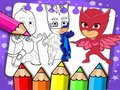 Peli PJ Masks -värityskirja  verkossa