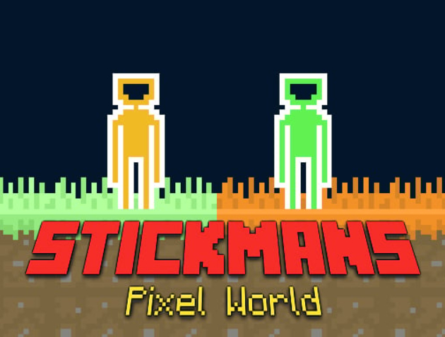 Peli Stickmans Pixel World verkossa