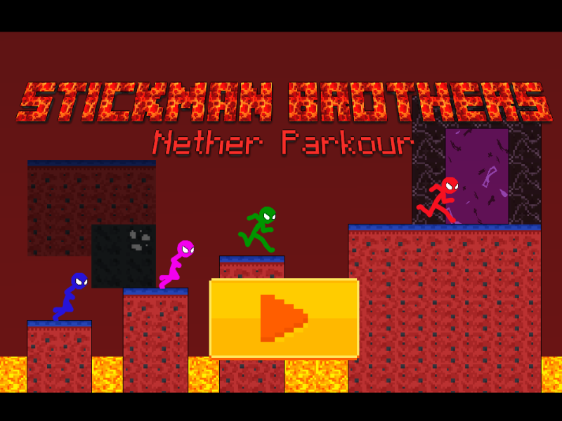 Peli Stickman Brothers Nether Parkour verkossa