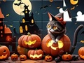 Peli Palapeli: Halloween Cat  verkossa