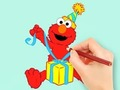 Peli Värityskirja: Elmo Gift  verkossa