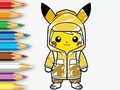 Peli Värityskirja: Sadetakki Pikachu  verkossa