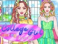 Peli College Girl väritys pukeutua  verkossa
